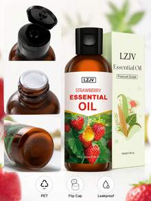 100/30ml Strawberry Essential Oil, Suitable For Reed Diffuser, Humidifier, DIY Scented Sachets, Candle Making, Air Purification, Perfect Gift For Friends And Family, Long-Lasting Fragrance - Strawberry Essential Oil - View 4