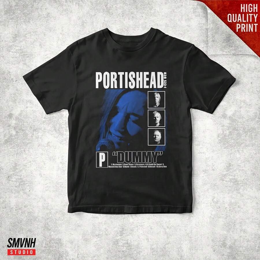 Portishead2 Retro2 Unisex T-Shirt - Negro - Ver 1