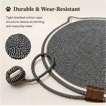 Cotton Woven Mat Combined With Scratch Ball, Multi-Use Cat Rest Pad, Washable Sleeping Cushion For Kittens To Scratch And Lounge - 42cm - View 5