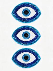 1pc/2pcs/3pcs/4pcs Blue Evil Eye Badge Polyester (Polyester) Textile DIY Embroidery Patch All Season Universal Clothing Apparel Shoes Hat Accessories - Multicolor - View 15