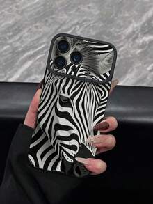 1 pieza Nueva Funda de Teléfono Creativa Personalizada con Patrón de Cebra Textura de Cuero Sintético a Prueba de Golpes Funda Protectora Compatible con IPhone 17/17Pro/17ProMax/16/16Pro/16ProMax/16Plus/15/15Plus/15Pro/15ProMax/14/14Plus/14Pro/14ProMax/13/13Pro/13ProMax/12/12Pro/12ProMax/11/11ProMax, Anti-Choque Anti-Colisión Funda Protectora Suave - Multicolor - Ver 2