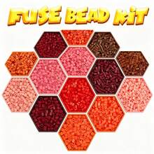 2.6mm Sundymot Fuse Beads, 1000PCS+ Red F Series Color Independent Packaging, Anti-Spill, DIY Pendant Keychain, Jewelry Making Craft Material, Graduation Season Back To School, Christmas, Party Birthday Gift, Multi-Color 2.6mm Melt Beads Bulk Refill Kit - 2.6mm Puzzle Beads - View 10