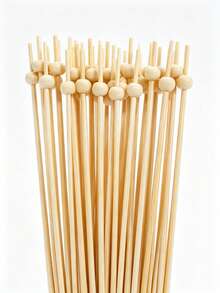 100pcs/200pcs - Bamboo Cocktail Picks, 4.7 Inches Long, Suitable For Appetizers, Cold Platters, Cocktails, Ideal For Parties And Daily Dining. Made Of Natural Materials, Also Used For Cake Decoration, Fruit Skewering, And Dessert Pairing - Multicolor - View 10