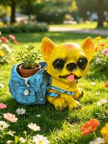 1PC Resin Dog Pen Holder, Cute Cowboy Bag Desk Organizer, Christmas Gift For Teacher Friend Student, Birthday Present For Pet Lover School Supplies - Style 1 - View 8