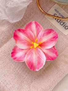 3/1pc Hawaiian Flower Hair Clips, Suitable For Vacation Beach Party, Summer Tropical Style Wedding Party, Girls Hair Accessories Gift - Multicolor - View 3