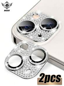 Gorilla Hero 2片裝鑽石一體式鏡頭保護膜鋼化玻璃 [防刮] 銀色，鑽石金屬保護環，相容於 11/12/13/14 Pro Max/15 Pro Max/16 Pro Max/17/17 Plus/17 Pro/17 Pro Max 系列 - 銀色 - 查看 13