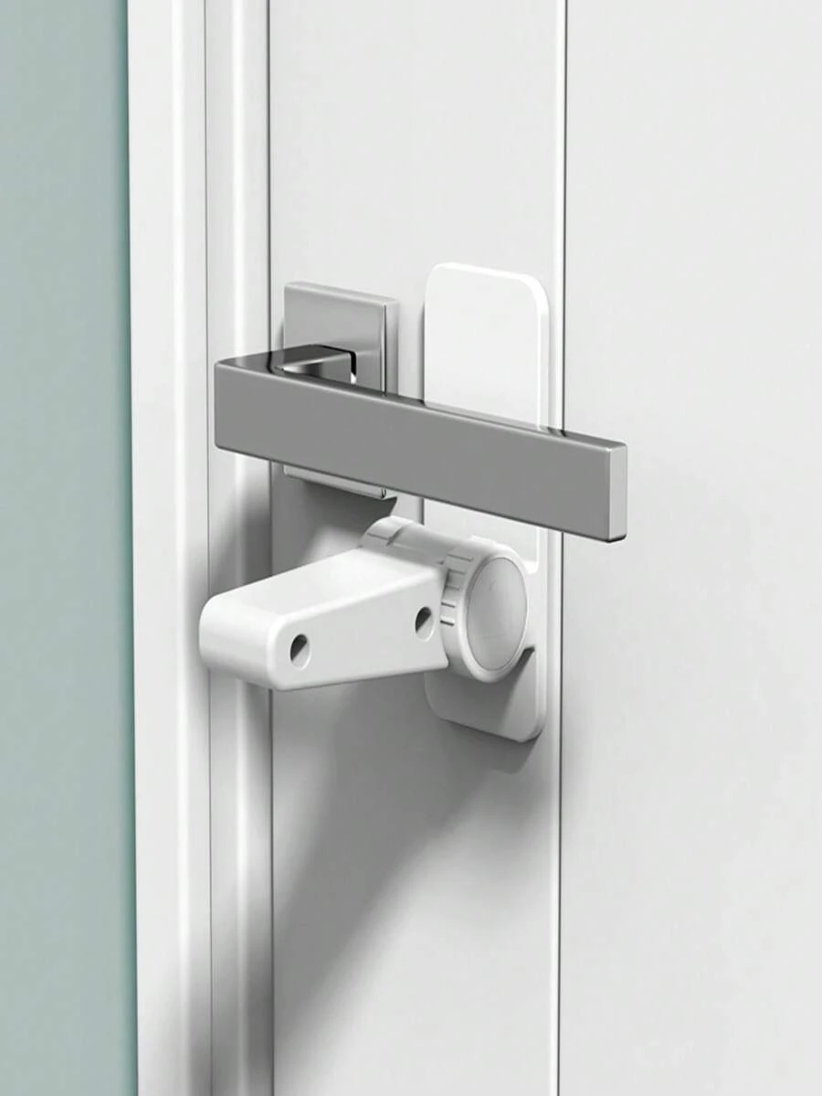 2/4pcs White Child Door Knob Lock, ABS Material, Easy Installation Without Tools, Multi-Adjustable Fit Most Door Handles, Prevent Children & Pets From Opening