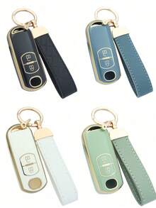 2-Button Car Key Shell Keychain Cover Compatible With CX-3, CX-5, CX-7, CX-9, Speed, Miata, MX5 2-Button Remote Key Accessories Premium High-End Key Pouch Unisex - KY21 - View 11