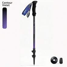 Ultra-Lightweight Folding Adjustable Hiking Pole With Lock, For Outdoor Camping And Trekking - Multicolor - View 10