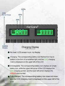 A LCD006 時尚 8 槽智慧電池充電器 - 4 顆 AA 與 4 顆 AAA NiMH/NiCd 電池充電孔、即時 LCD 電量顯示、多重安全保護（過充/過流）、輕巧便攜設計，適合旅行與日常使用 - 查看 6