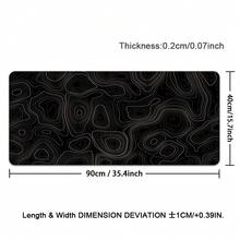 1pc Tech-Style Linear Large Gaming Mouse Pad - Non-Slip Rubber Base, Abstract Art Pattern, Suitable For PC Gaming, Home Office Desk, Computer Workspace, Dramatic Scenes, Extended Mouse Pad, Exclusive For Tech Enthusiasts - View 14