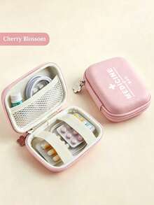 "Medicine" Pattern Printed Portable Pill Organizer Bag, First Aid Kit, Cosmetic Bag, Coin Purse, Suitable For Daily Use/Outdoor/Travel, Convenient To Carry Medicine Storage Bag, Can Organize Medicine, Cosmetics, Phone And Other Small Items, Travel Essential. - Multicolor - View 2