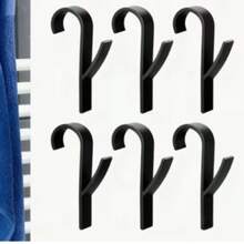 6Pcs No Drilling Wall Hooks Self Adhesive Towel Clothes Hanger Bathroom Kitchen Storage Organizer Hooks - No-drill Version - View 5