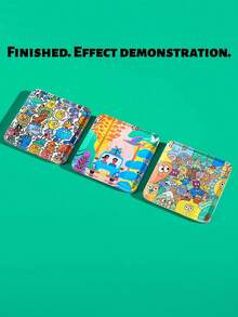 DIY Refrigerator Magnet Making Kit | Transparent Acrylic Square Blank Pieces | Fashionable Handmade Gift Materials - DIY Refrigerator Magnet Material Kit - View 6