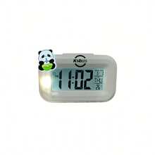 New Electronic Alarm Clock With Night Light And Silent Mode Smart Wake-Up Clock With Night Light Loud Multi-Function Alarm (Temperature, Date, Weekday) Bedroom Office Desk Companion Decorative Alarm Clock Random Panda Peripheral Decorative Stickers Based On Specifications Desktop, Party Gift, Ideal Birthday Gift, Suitable For Multiple Scenarios. - A - View 11