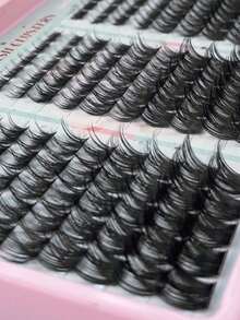 150pcs D-Curl Fluffy Eyelash Clusters,Cartoon Eyelash Clusters, Thick Lashes, Easy To Apply Suitable For Beginners, Create Dramatic Makeup Look, Individual False Eyelash Clusters, Eyelash Clusters - D - View 4