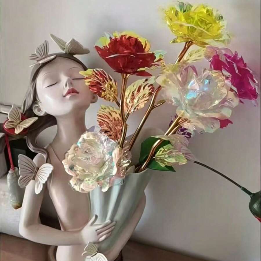 永生花人造玫瑰花束,適用於七夕節、情人節、生日和聖誕節禮物 - 仿真花 - 查看 1