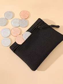 Monedero mini de unicolor, tarjetero, bolso de mano, funda para identificación, disponible en tonos de caramelo multicolor simple para satisfacer diversas necesidades - billetera - Ver 6