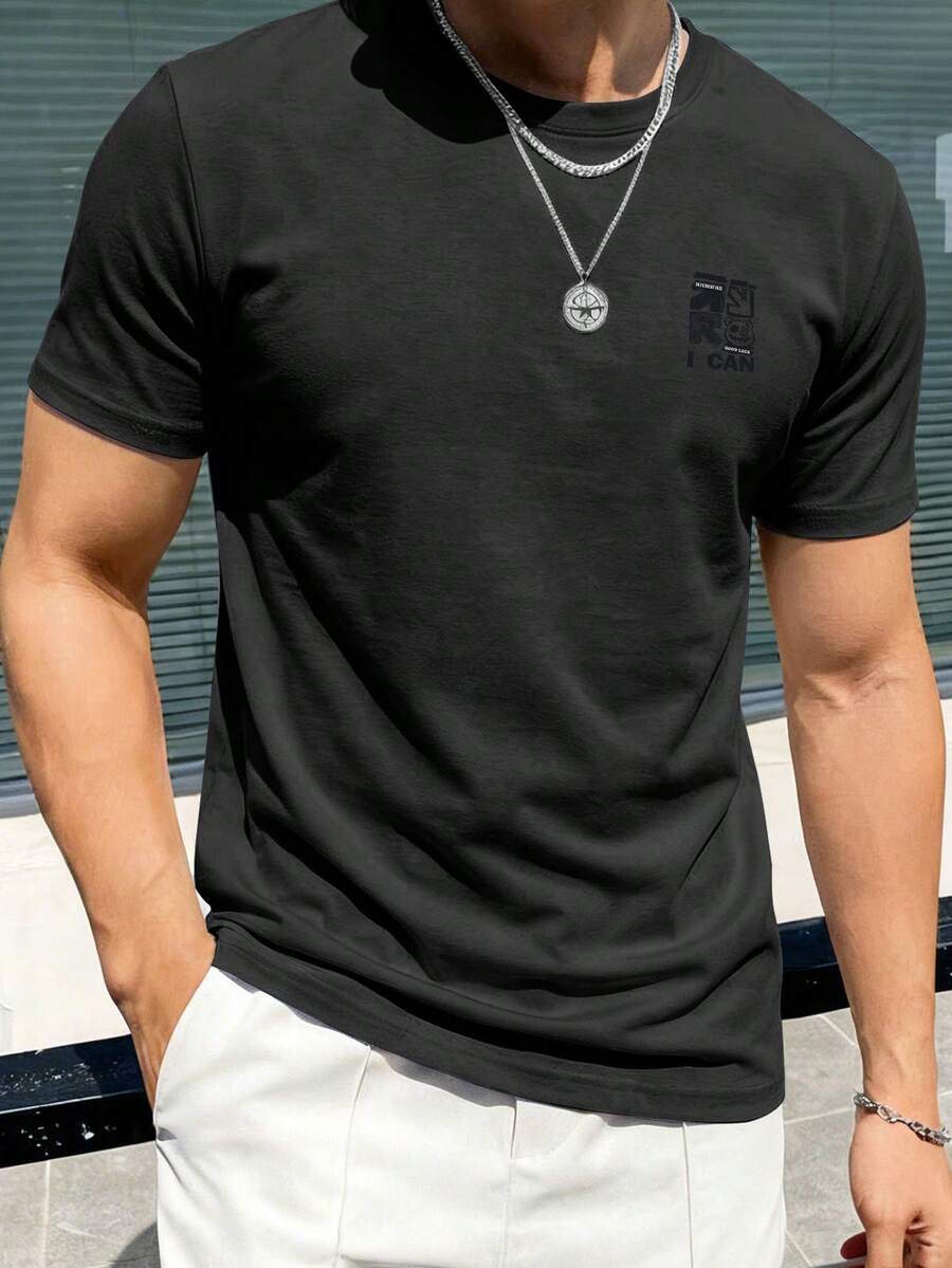 Men Outdoor Tees & Tanks - Black - View 1