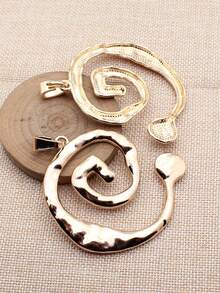 1pc 80x70mm Large Swirl Shaped Pendant Pendant For DIY Jewelry Making Necklace Keychain Phone Chain Bracelet Making Accessories Handmade Craft - Swirl-shaped Pendant - View 4