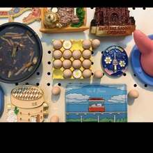 3D列印蛋盒冰箱磁鐵，16件組迷你逼真蛋形磁鐵，可拆卸磁性蛋，可用於夾照片與便條，可愛廚房裝飾，適用冰箱與白板 - A款 - 查看 4