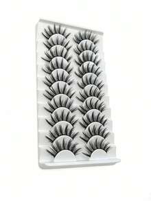 Cross-Border Thick Full Strip False Eyelashes, One-Piece European & American Style Voluminous Curly Lashes For Enlarging Eyes, Pair Lashes - View 4