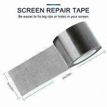 [Fix Broken Holes] 1pc Self-Adhesive Window Screen Mosquito Net, Repair Tape Window Screen Net, Paste Anti-Mosquito Door And Window Strong Tape, Home Supplies - Black - View 4