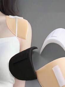 1 Pair Invisible Self‑Adhesive Silicone Shoulder Enhancer Pads Soft Thick Anti‑Slip Washable Reusable Unisex Multi‑Color For Sloped Narrow Shoulders Build Right‑Angle Shoulders Fit For Suits Dresses Shirts Blazers - Multicolor - View 7