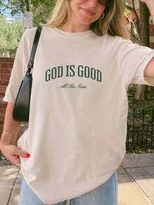 God Is Good Shirt, God Is Good All The Time,  Christian Shirt, Christian Streetwear, Christian Clothes, Faith TShirt - 白色 - 查看 1