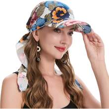 ZLYC Chemo - Gorros para Mujer, con Visera y Visera preatada, para la Cabeza - verde, (Verde geométrico) - Ver 12