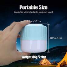 1pc LED Lantern | Rechargeable LED Camping Light With 4 Lighting Modes, USB Charging, Portable Emergency Lamp For Outdoor Activities - Plastic Shade - Multicolor - View 7