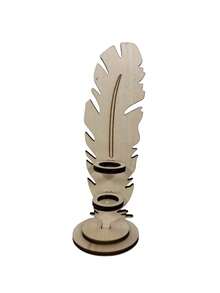 1/2 pièces Porte-stylo vertical en bois en forme de plume, décoration de bureau de style rustique en bois, convient pour la rentrée scolaire, décoration de bureau, cadeau de rentrée scolaire, bureau de chambre, salle d'étude, bureau, cadeau de remise des diplômes, cadeau de vacances - multicolore - Voir 10