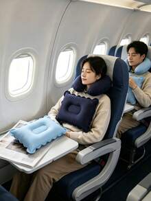 飛機旅行用充氣頸枕，充氣U型頸枕，貼合頸部曲線，緩解頸部壓力 - 彩色 - 查看 8
