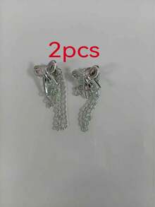 1 Pair Adjustable Pant Clips And Sleeve Clips, Detachable Leg Clips Suitable For Pants And T-Shirts, Chain Clips Can Shorten Pant Legs Without Sewing, Sturdy Clips, Women's Fashion Accessories - A - View 13