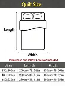 1pc Smooth Luxury Quilt, Suitable For All Seasons, Thin Bedding Quilt, Machine Washable, Air Conditioning Quilt - Dusty Blue - View 2
