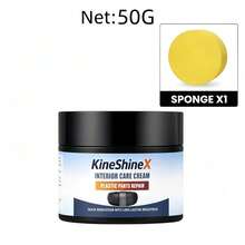 KineShineX 汽車內飾翻新蠟 | 塑膠零件修復劑、輪胎保護亮化劑、露營車裝飾修復劑、抗老化保養釉,多色適用於多款車型,持久亮澤 - 多色 - 查看 12
