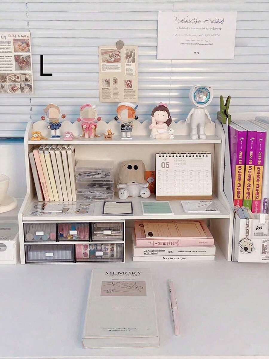 Mehrschichtiger Schreibtisch-Aufbewahrungsständer - PVC-Schaumstoffplatte Organizer für Kabel, Stifte und andere Gegenstände, ideales Aufbewahrungs- und Organisationswerkzeug für Schreibtisch, Büro, Schminktisch, Schlafzimmer, Zuhause, Studentenwohnheim und Schule - Verschiedenfarbig - Übersicht 1
