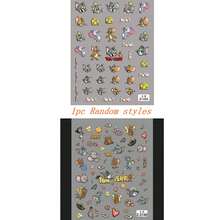 Warner Bros 2pcs/1pc Pack, Tom And Jerry & Mary 5D Embossed Nail Art Stickers - Cute Cartoon Decals, Suitable For Nail Art, Scrapbooking And DIY Crafts (Random Style) - Multicolor - View 13