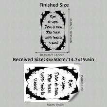 Halloween Spanish Wall Stickers With Toad Eyes & Frog Feet Quotes. Self-Adhesive PVC, Easy To Install. Perfect For Entry Doors, Bedrooms, Living Rooms, Home Decor And Halloween Parties. - Halloween Theme - View 4