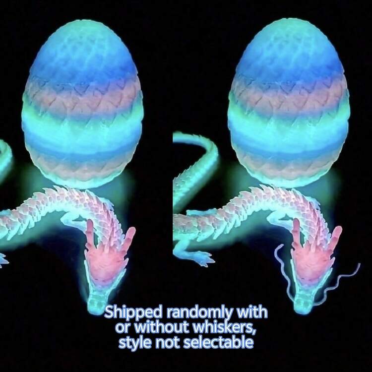 3Dプリント発光ドラゴンエッグモデル、柔軟な内部構造、3Dプリント