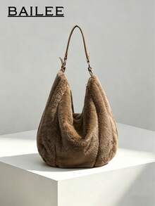 BAILEE A Stylish And Practical Women's Shoulder Bag, Perfectly Blending Faux Fur And Leather. This Bag Will Enhance Your Elegant Elegant. - Multicolor - View 2