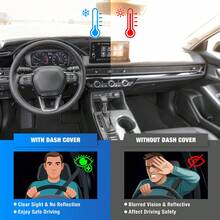 Nilight Dash Cover Compatible With Honda Civic 2022 2023 2024 2025, Custom Fit Suede Dashboard Mat Non‑Slip Sunshade Glare Protector Interior Accessories Black - 2022-2024 - View 5