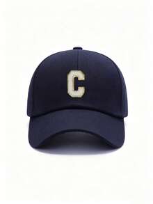 1pc Unisex Letter Print Baseball Cap, Casual Street Style Trucker Hat, Adjustable Breathable Sun Protection Hat, Suitable For Daily Outdoor Travel Wear - Navy Blue - View 10