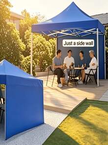 2x3m/6.6x10ft Windproof Sun Shade Canopy Tent, Includes 1pc Side Wall Cloth, Made Of Thickened Waterproof Oxford Fabric, UPF 50+ Sun Protection, Excludes Frame And Top Canopy Cloth, Camping Equipment - Multicolor - View 3