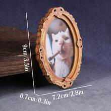 1pc Funny Rabbit Pattern Wooden Fridge Magnet, Suitable For Home Refrigerator And Mailbox Decoration Craft Gift! - 1 Piece Of White Cat Cigarettes - View 6