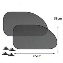 2pcs Car Sunshade Set, Universal Foldable Car Sunshade, Full Protection For Front And Rear Seats, Side Windows And Rear Windshield, Suction Cup Installation Suitable For All Car Models, Foldable And Easy To Store, Suitable For Hot Weather And Outdoor Parking - Multiple Styles - View 12