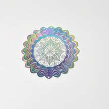 Nordic Style Mandala Wind Chime, Wind Spinner, 3D Rotating Wind Chime, Ultra-Bright Reflective Bird Repeller, Battery-Free, Outdoor Garden Decoration, Fluid Visual Effect, Suitable For Balcony, Outdoor Garden Yard Hanging Decoration, Perfect Choice For Holiday Gift - Colorful Mandala Pattern - View 6