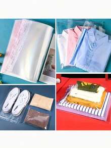 100pcs Clear Self-Seal OPP Bags/Gift Packaging Set - 2-13" S/M/L/XL, Self-Adhesive Dustproof Reusable For Gifts, Weddings, Birthdays, Jewelry, Candy, Toys, Clothes, DIY, Travel, Mailing - Ideal For Halloween, Christmas, Valentine's, Family Gatherings - Multiple Styles - View 10