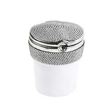 Crystal Inlaid Car Ashtray - Windproof With Lid, Fashion Design, Suitable For Cars, Trucks And Car Interior Modification Accessories - Multicolor - View 4