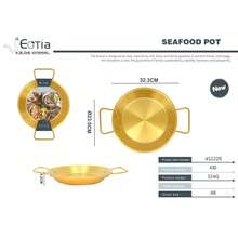 Flat Bottom Frying Pan, Available In Gold And Silver 2 Colors, Dual Handle European Style, Stainless Steel Pasta Plate, Steak Plate, Seafood Pot, Korean Hot Pot, Home Cooking, High Temperature Resistant Pot, Baking Tray - View 16